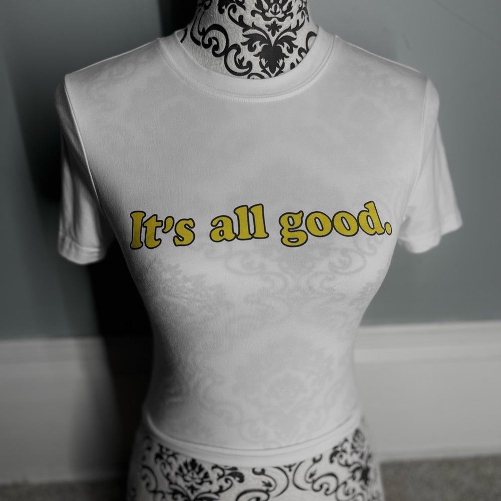 letter print crop-top